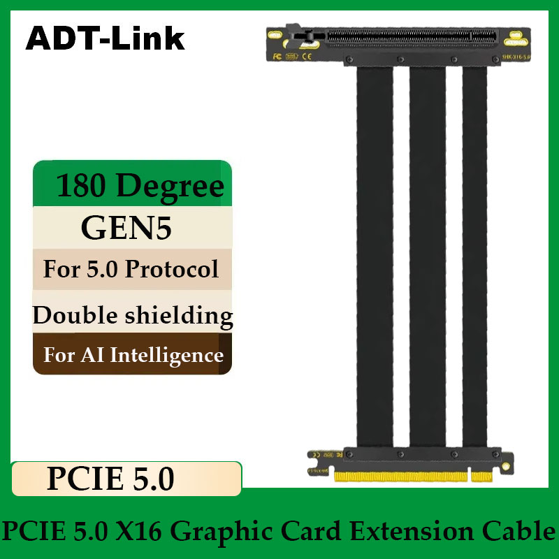 Pcie 5.0 Gpu Riser Cable - Kabel przedłużający ADT-Link PCI-E 5.0 16X,